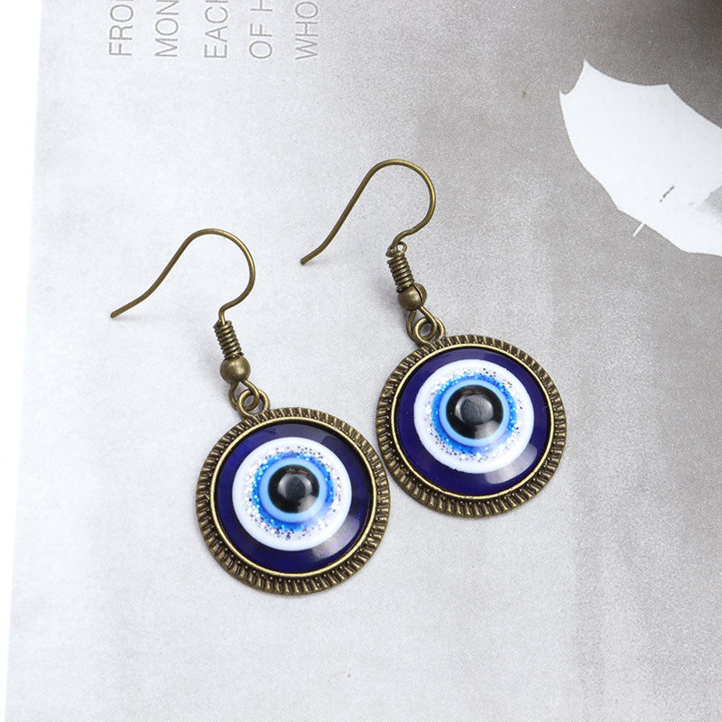 Goth Cute Vintage Small Mini Blue Evil Eye Hoop Hanging Valentines Day  Earrings For Women Jewelry Handmade New Fashion - AliExpress